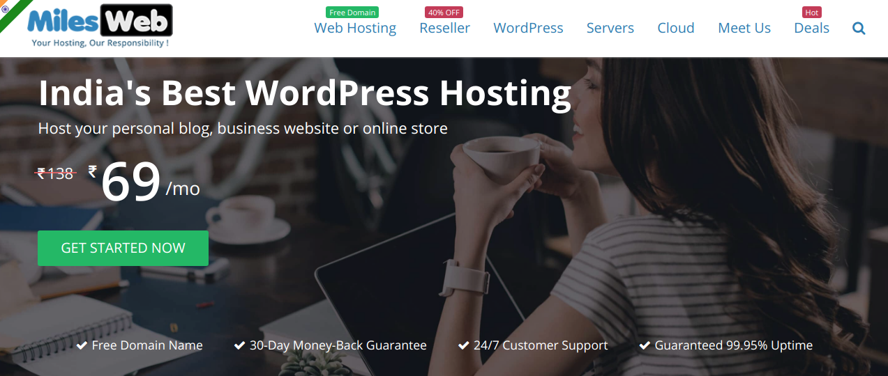 WordPress homepage