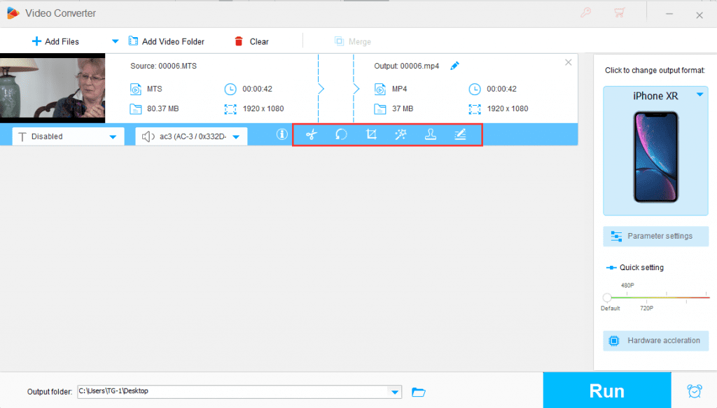 No difficulty editing videos and customizing settings