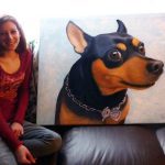 Oil painting created to forever remind the owner of the impact her beloved dog made on her heart