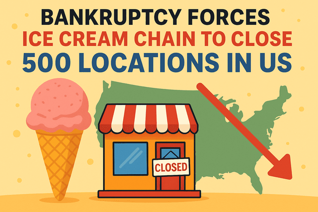 Bankruptcy Forces Ice Cream Chain to Close 500 Locations US