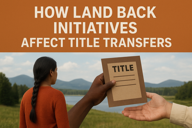 How Land Back Initiatives Affect Title Transfers