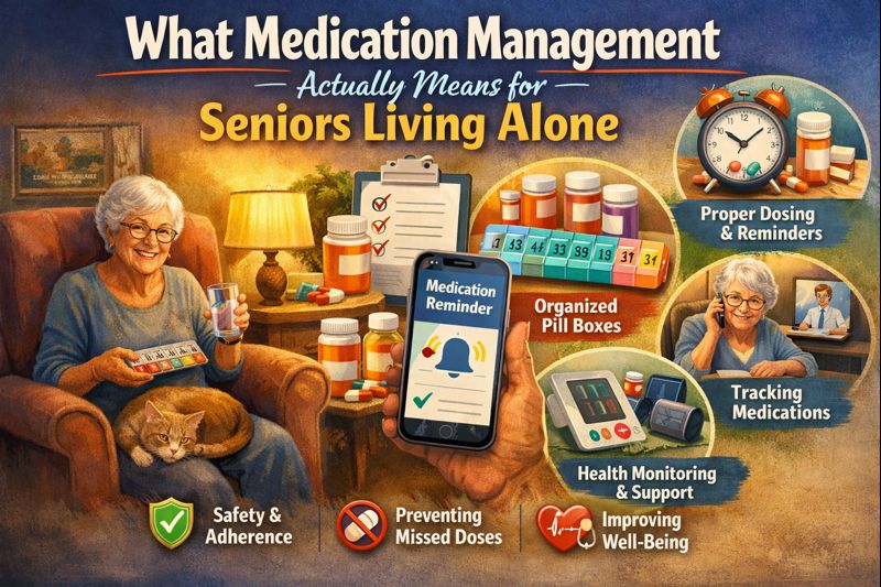 What Medication Management Actually Means for Seniors Living Alone