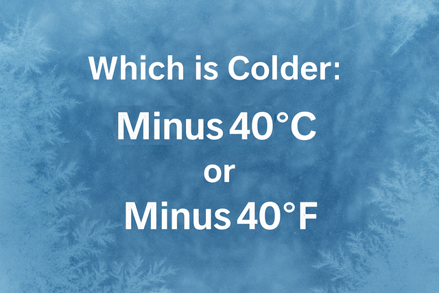 Which is Colder Minus 40°C or Minus 40°F