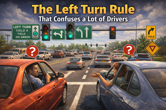 The Left Turn Rule That Confuses a Lot of Drivers