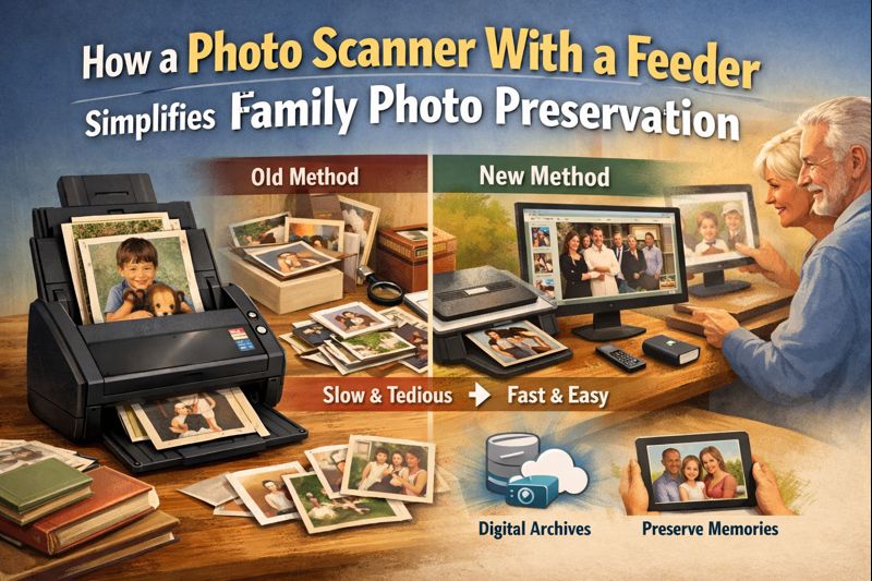 Photo Scanner With a Feeder Simplifies Family Photo Preservation