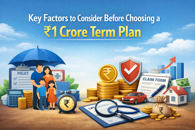 Key Factors to Consider Before Choosing a ₹1 Crore Term Plan