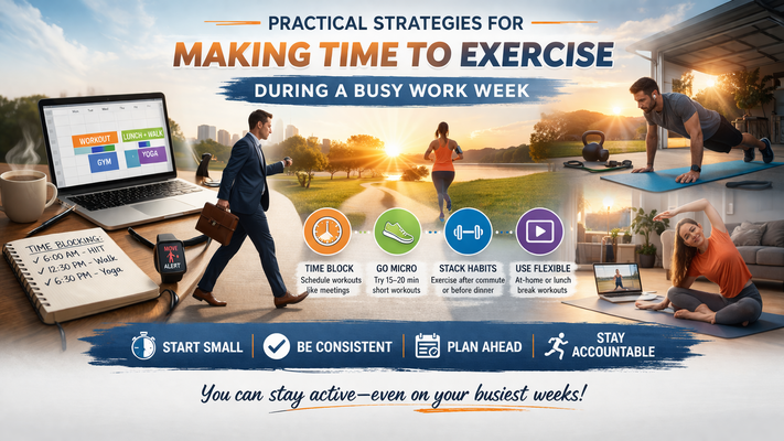 Practical Strategies for Making Time to Exercise During a Busy Work Week