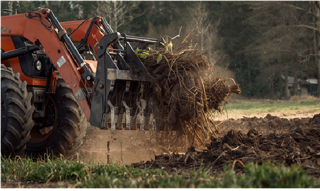 Root Rake Grapple for Tractor