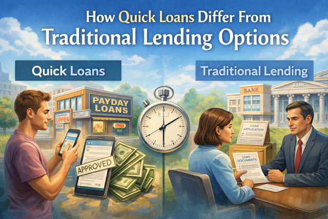 How Quick Loans Differ From Traditional Lending Options