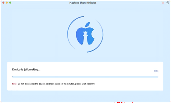 Click the Jailbreak button to Jailbreak iOS