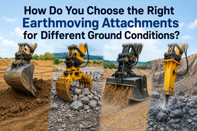 Choose the Right Earthmoving Attachments for Different Ground Conditions