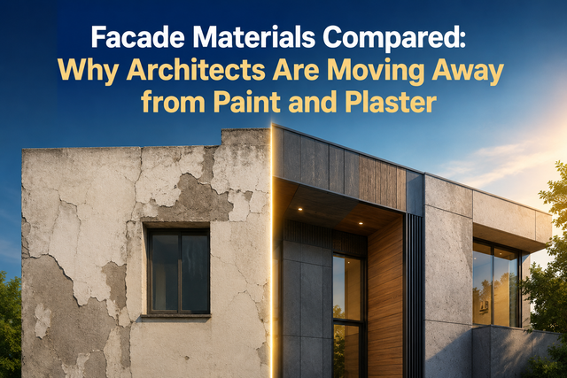 Facade Materials Compared Why Architects Are Moving Away from Paint and Plaster