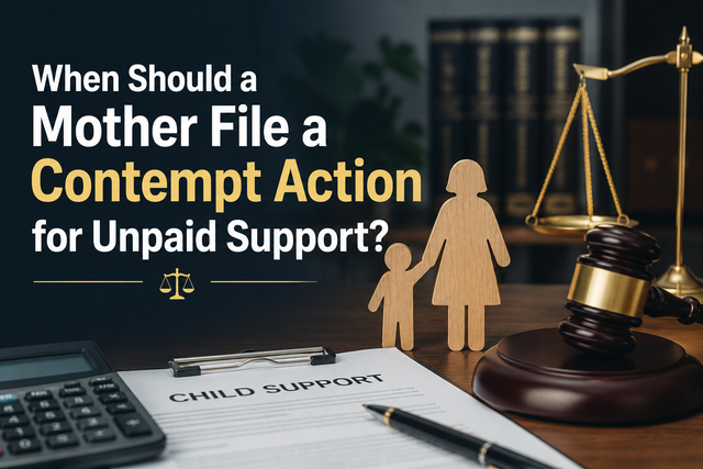 When Should a Mother File a Contempt Action for Unpaid Support