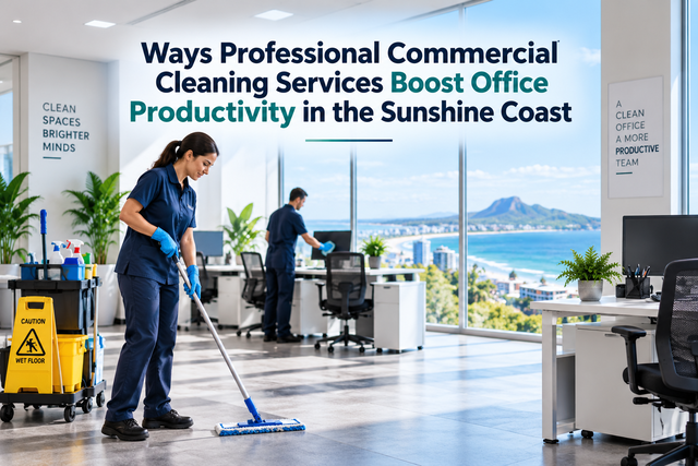 Ways Professional Commercial Cleaning Services Boost Office Productivity in the Sunshine Coast